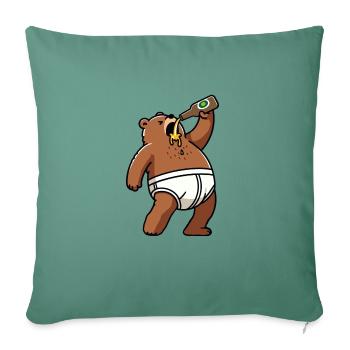 Bärlin Bär Party Beer Berlin in Underpants - Sofa pillowcase 17,3'' x 17,3'' (45 x 45 cm) - cypress green - Front
