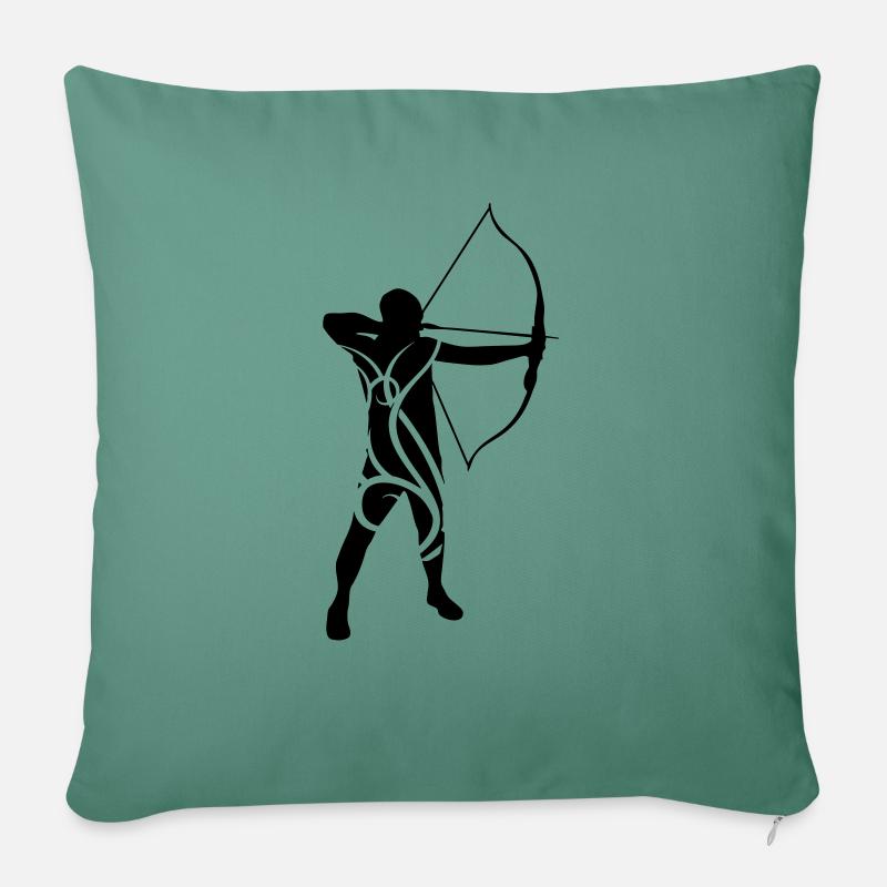 Archery male tribal de - Sofakissenbezug 45 x 45 cm - Tanngrün