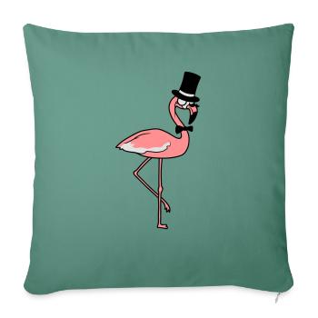 sir mr gentlemen empire cylinder hat monocle flam - Sofa pillowcase 17,3'' x 17,3'' (45 x 45 cm) - cypress green - Front
