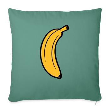 obst banane lecker gesund essen bananenschale krum - Sofakissenbezug 45 x 45 cm - Tanngrün - Vorne