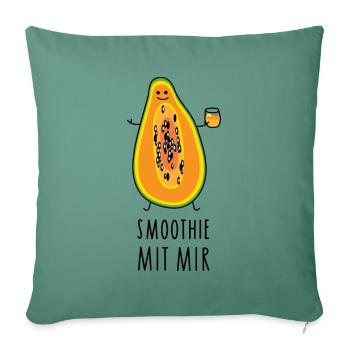 Papaya Smoothie - Sofakissenbezug 45 x 45 cm - Tanngrün - Vorne