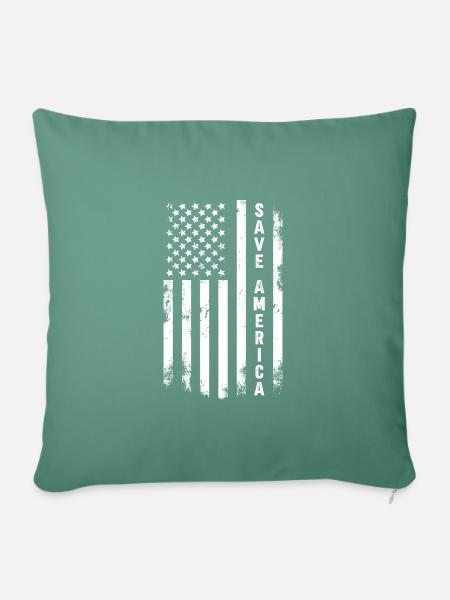 Save America - Sofakissenbezug 45 x 45 cm - Tanngrün