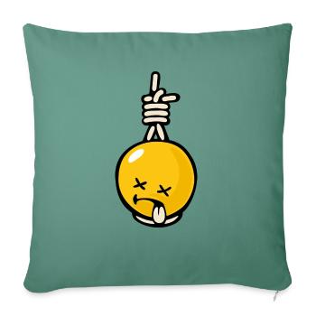 Smiley Suicidal - Sofakissenbezug 45 x 45 cm - Tanngrün - Vorne
