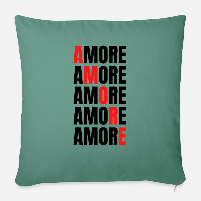 Amore - Sofakissenbezug 45 x 45 cm - Tanngrün