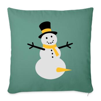 Ivresse de la neige - Housse de coussin décorative 45 x 45 cm - vert sapin - Devant