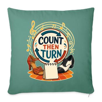 COUNT THEN TURN - Sofa pillowcase 17,3'' x 17,3'' (45 x 45 cm) - cypress green - Front