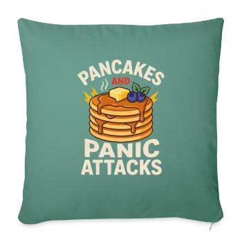 Pfannkuchen und Panikattacken Psychische Gesundheit Retro Anx - Sofakissenbezug 45 x 45 cm - Tanngrün - Vorne
