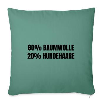 80% Baumwolle, 20 % Hundehaare - Sofakissenbezug 45 x 45 cm - Tanngrün - Vorne
