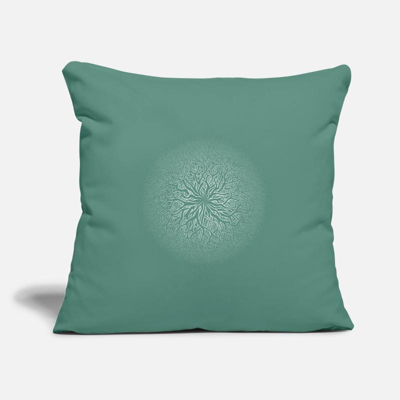 Root circle white Sofa pillowcase 17,3'' x 17,3'' (45 x 45 cm)