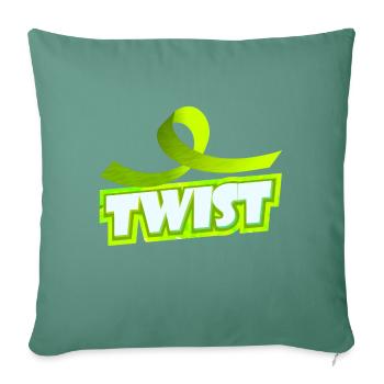 Twist - Sofa pillowcase 17,3'' x 17,3'' (45 x 45 cm) - cypress green - Front