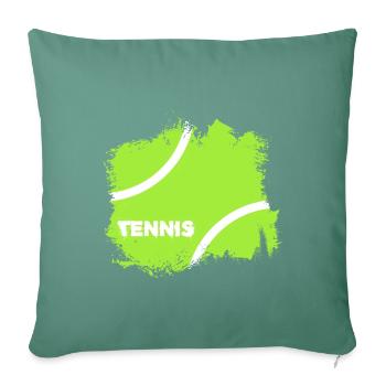 Tennis Matchball Tenniscourt "fuzzy ball" - Sofakissenbezug 45 x 45 cm - Tanngrün - Vorne