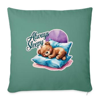 Cute Teddy Bear is always sleepy 1 - Sofakissenbezug 45 x 45 cm - Tanngrün - Vorne