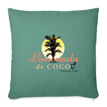 Limonada Vacation Club - Sofa pillowcase 17,3'' x 17,3'' (45 x 45 cm) - cypress green - Front