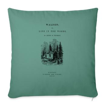 walden book cover - Sofa pillowcase 17,3'' x 17,3'' (45 x 45 cm) - cypress green - Front