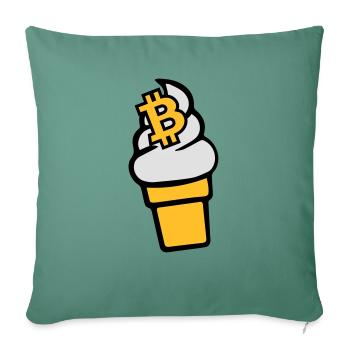 Bitcoin-Cream - Sofa pillowcase 17,3'' x 17,3'' (45 x 45 cm) - cypress green - Front