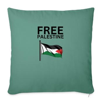 Drapeau de la Palestine GRATUIT | Gaza - Housse de coussin décorative 45 x 45 cm - vert sapin - Devant