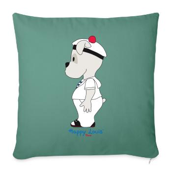 Happy Louis - MATELOT - Sofa pillowcase 17,3'' x 17,3'' (45 x 45 cm) - cypress green - Front