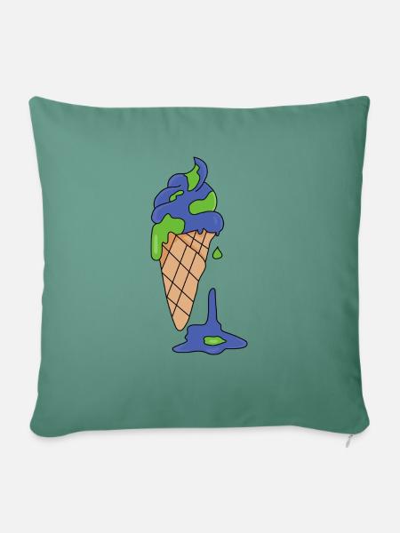 Eis Klimawandel - Sofakissenbezug 45 x 45 cm - Tanngrün