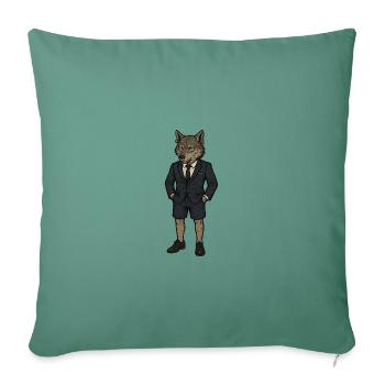 Successful wolf - Sofa pillowcase 17,3'' x 17,3'' (45 x 45 cm) - cypress green - Front