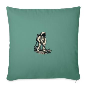 Astronaut and the vacuum cleaner - Sofa pillowcase 17,3'' x 17,3'' (45 x 45 cm) - cypress green - Front