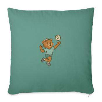 Volleyball - Bear - Sofa pillowcase 17,3'' x 17,3'' (45 x 45 cm) - cypress green - Front