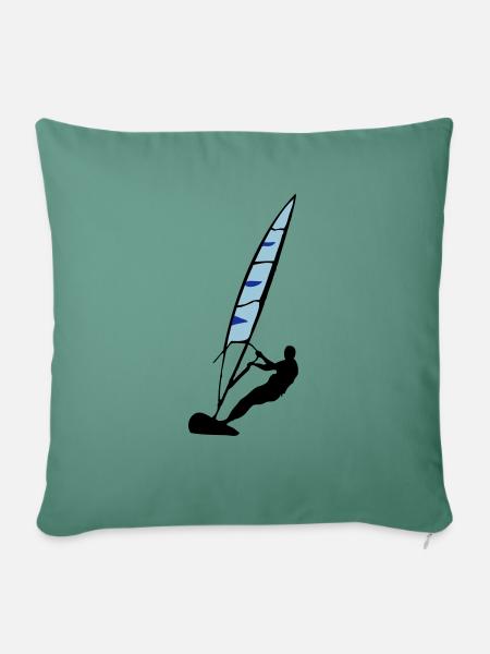 Windsurfing - Sofakissenbezug 45 x 45 cm - Tanngrün