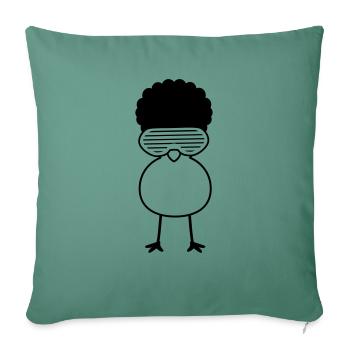 Funky Chick - Sofa pillowcase 17,3'' x 17,3'' (45 x 45 cm) - cypress green - Front