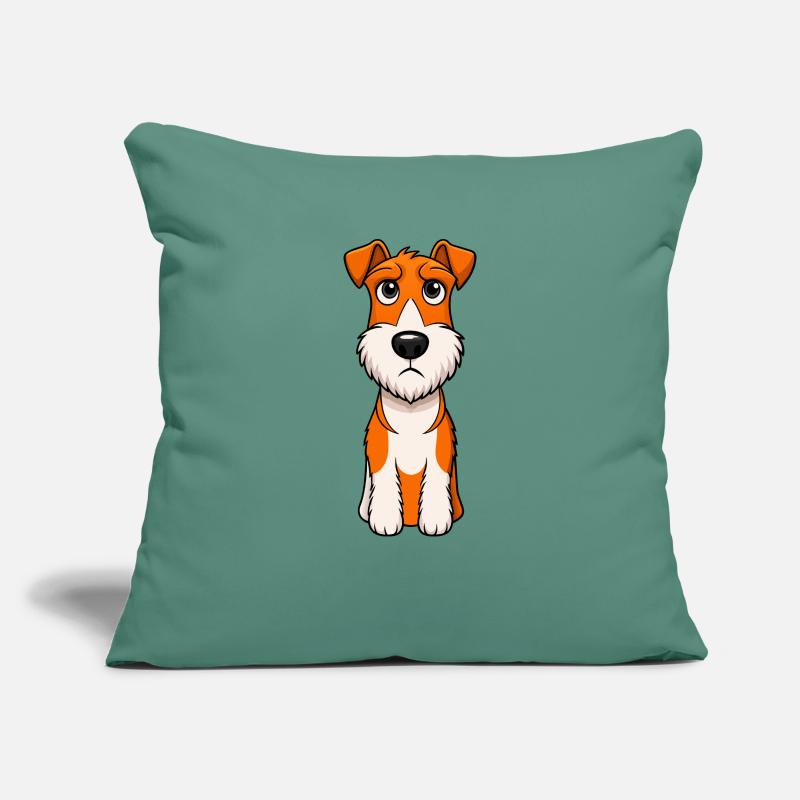 Wire Fox Terrier Pursuing Squirrel Puppy Artwork Sofa pillowcase 17,3'' x 17,3'' (45 x 45 cm)
