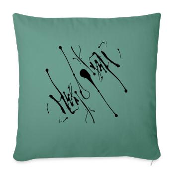 Éclaboussure abstraite - Housse de coussin décorative 45 x 45 cm - vert sapin - Devant
