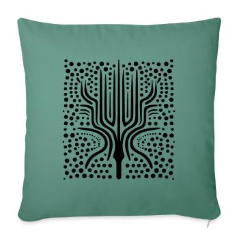 La mode oscillante de Chladni définit le chic urbain - Housse de coussin décorative 45 x 45 cm - vert sapin - Devant