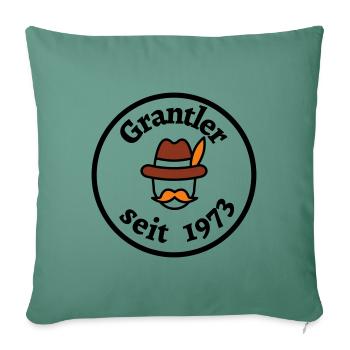 Grantler 1973 - pour anniversaire - Dicton bavarois - Housse de coussin décorative 45 x 45 cm - vert sapin - Devant