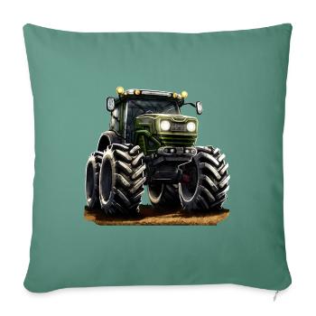 Tractors are getting bigger and bigger - Sofa pillowcase 17,3'' x 17,3'' (45 x 45 cm) - cypress green - Front