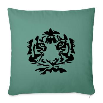 Tiger - Sofakissenbezug 45 x 45 cm - Tanngrün - Vorne
