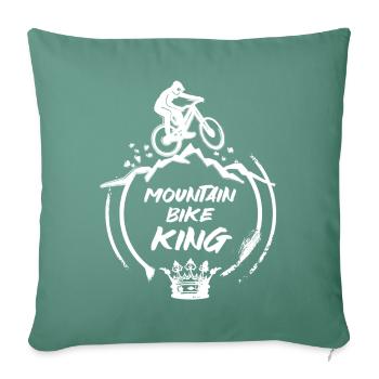 Mountain Bike King - Mountain Biking - Sofa pillowcase 17,3'' x 17,3'' (45 x 45 cm) - cypress green - Front