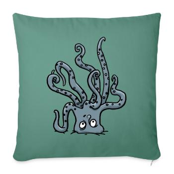 Krakenkopfstand - Sofakissenbezug 45 x 45 cm - Tanngrün - Vorne