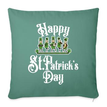 Happy St.Patrick ́s Day - Sofa pillowcase 17,3'' x 17,3'' (45 x 45 cm) - cypress green - Front