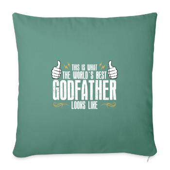 what the best godfather in the world looks like - Sofa pillowcase 17,3'' x 17,3'' (45 x 45 cm) - cypress green - Front