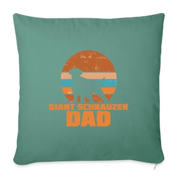 Schnauzer géant Papa Riesenschnauzer - Housse de coussin décorative 45 x 45 cm - vert sapin - Devant