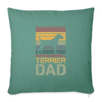 Parson Russell terrier Papa - Housse de coussin décorative 45 x 45 cm - vert sapin - Devant