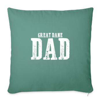 Grand danois Papa - Housse de coussin décorative 45 x 45 cm - vert sapin - Devant