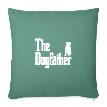 Le Dogfather Staffordshire Terrier - Housse de coussin décorative 45 x 45 cm - vert sapin - Devant