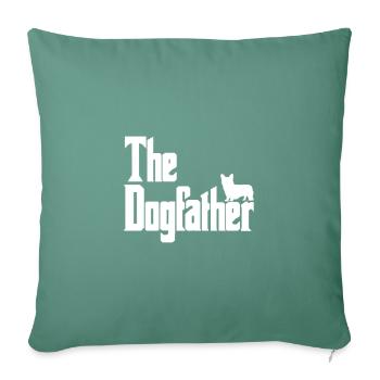 Le Dogfather Welsh Corgi - Housse de coussin décorative 45 x 45 cm - vert sapin - Devant
