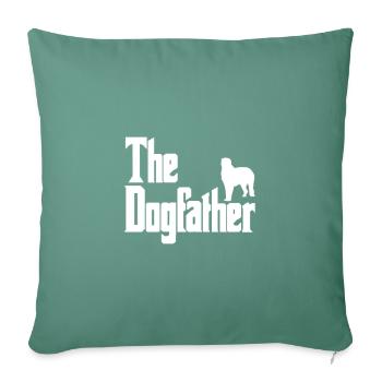 Le Dogfather Irish Wolfhound - Housse de coussin décorative 45 x 45 cm - vert sapin - Devant
