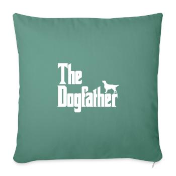 Le Dogfather Flat Coated Retriever - Housse de coussin décorative 45 x 45 cm - vert sapin - Devant