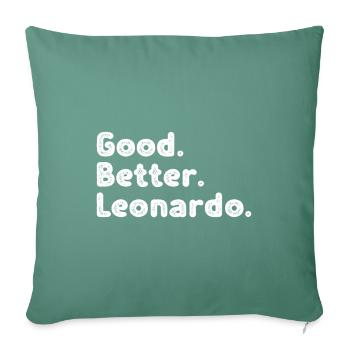 Bon meilleur Leonardo - Housse de coussin décorative 45 x 45 cm - vert sapin - Devant