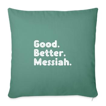 Bon meilleur Messie - Housse de coussin décorative 45 x 45 cm - vert sapin - Devant
