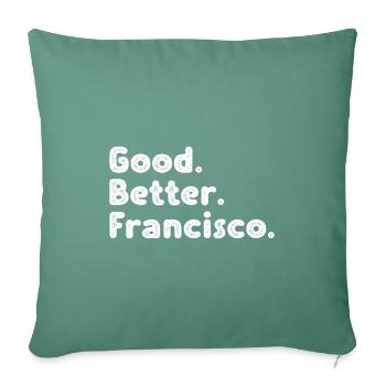 Good better Francisco - Sofakissenbezug 45 x 45 cm - Tanngrün - Vorne