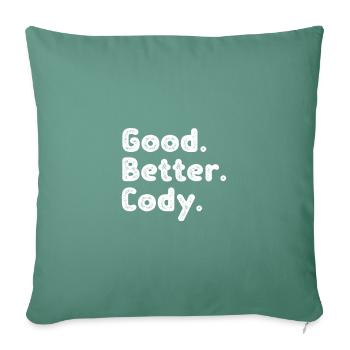Bon meilleur Cody - Housse de coussin décorative 45 x 45 cm - vert sapin - Devant
