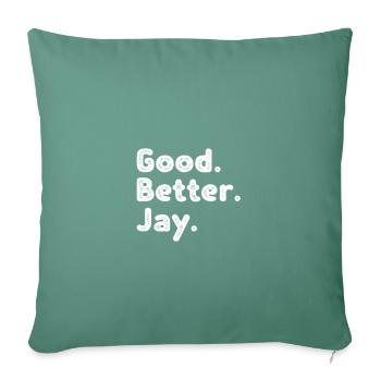 Bon mieux Jay - Housse de coussin décorative 45 x 45 cm - vert sapin - Devant