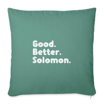 Bon meilleur Salomon - Housse de coussin décorative 45 x 45 cm - vert sapin - Devant